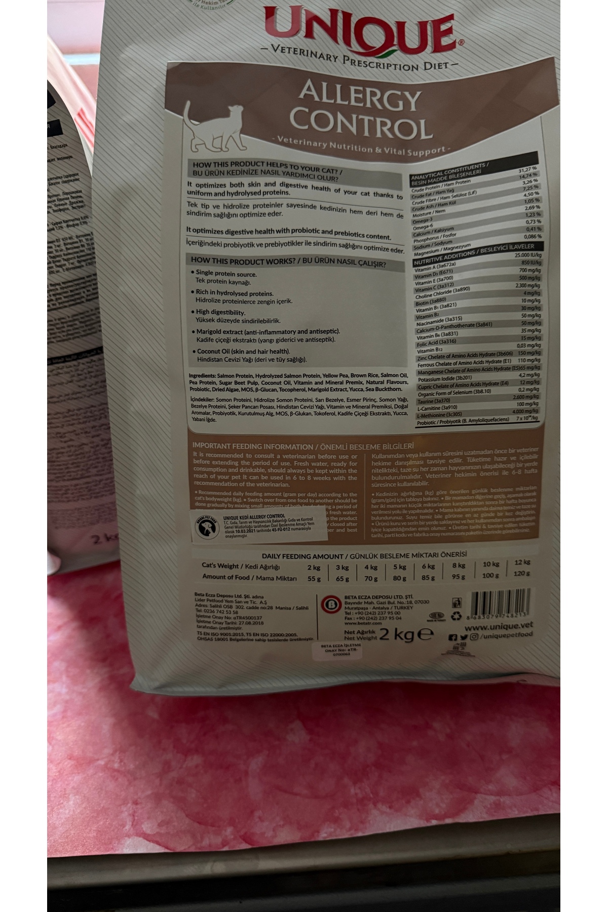 Allergy Control Alerji maması 2 kg Allergy Control Alerji maması 2 kg