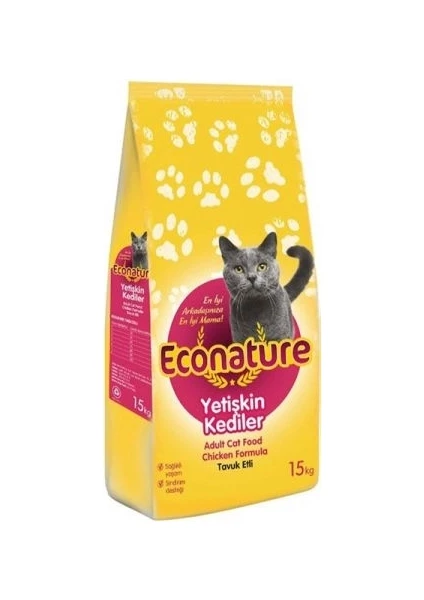 Econature Tavuklu Yetişkin Kedi Maması 15 kg