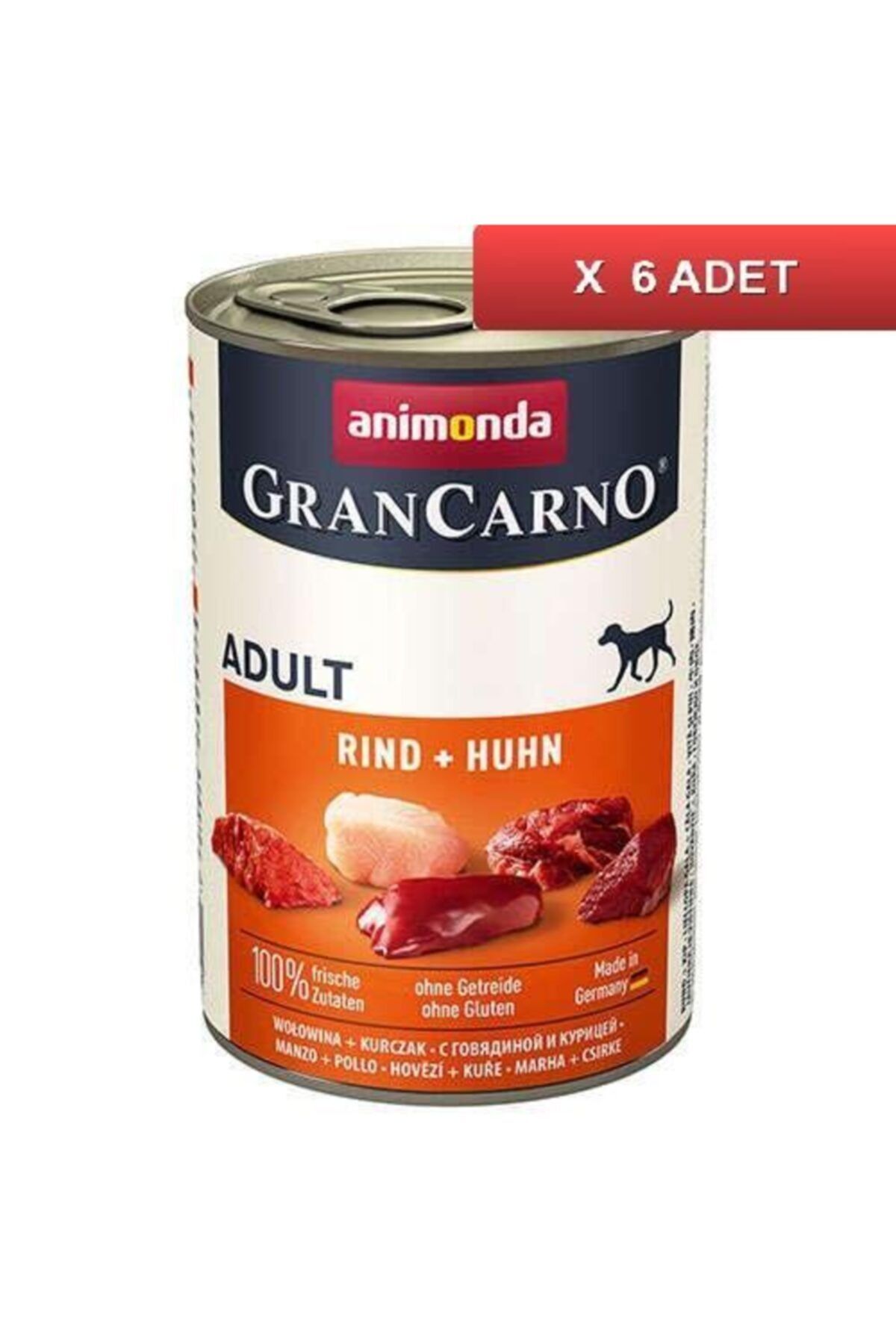 Gran Carno Sığır Etli Ve Tavuk Etli Konservesi 400 Gr - 6 Adet Gran Carno Sığır Etli Ve Tavuk Etli Konservesi 400 Gr - 6 Adet