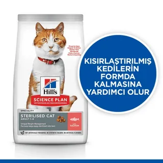 HİLL'S SP SOMONLU KISIRLAŞTIRILMIŞ YETİŞKİN KEDİ MAMASI 1,5KG HİLL'S SP SOMONLU KISIRLAŞTIRILMIŞ YETİŞKİN KEDİ MAMASI 1,5KG