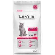 LAVİTAL SOMONLU KISIRLAŞTILMIŞ (STERİLİSED) YETİŞKİN KEDİ MAMASI 1,5KG