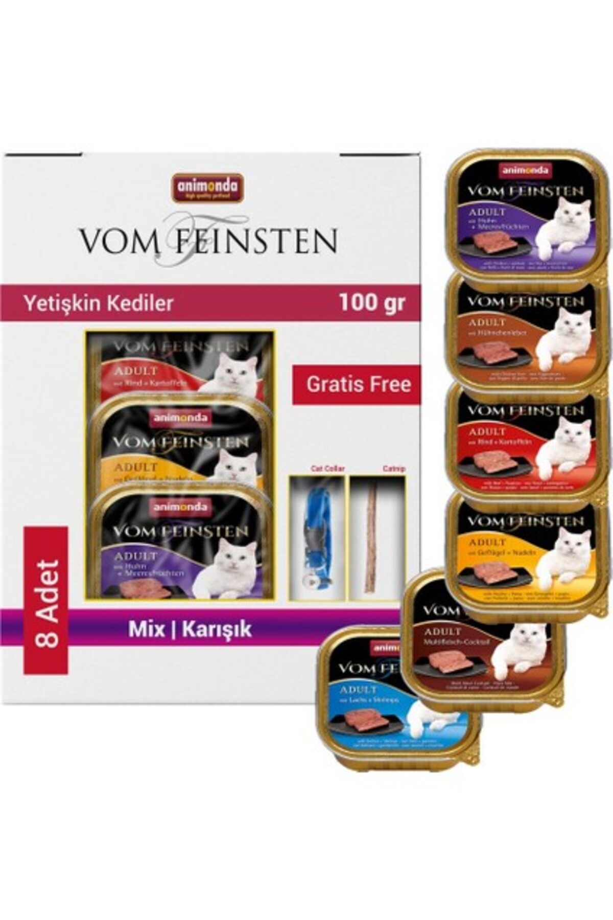 Miamor Karışık Yaş Kedi Maması 8X100 gr