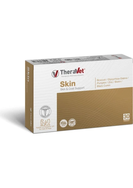 Others Theravet Skin Tüy ve Deri Sağlığı (30 Tablet) Kediler & Köpekler