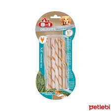8IN1 DELİGHTS PRO DENTAL DİŞ SAĞLIĞI İÇİN BURGU ÇUBUK KÖPEK ÖDÜL KEMİĞİ - 55GR