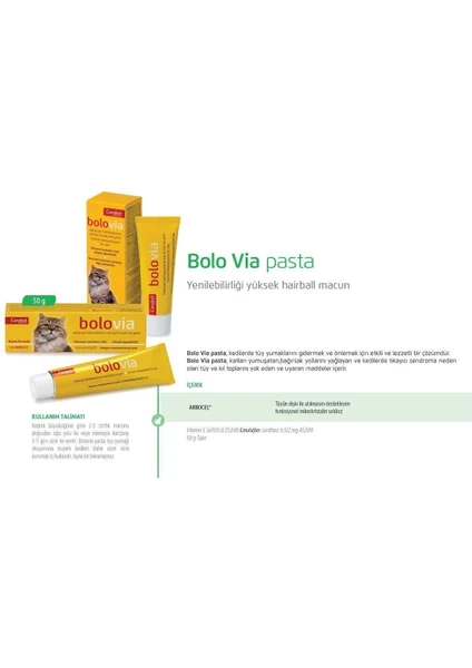 Candioli Bolovia Pasta Kediler Için Tamamlayıcı Malt Pastası 50G