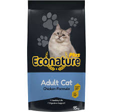 ECONATURE PLUS YETİŞKİN KURU KEDİ MAMASI (ADULT CAT) TAVUK ETLİ 15KG
