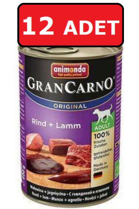 Grancarno Sığır Ve Kuzu Etli Köpek Konservesi 12 Adet X 400 gr