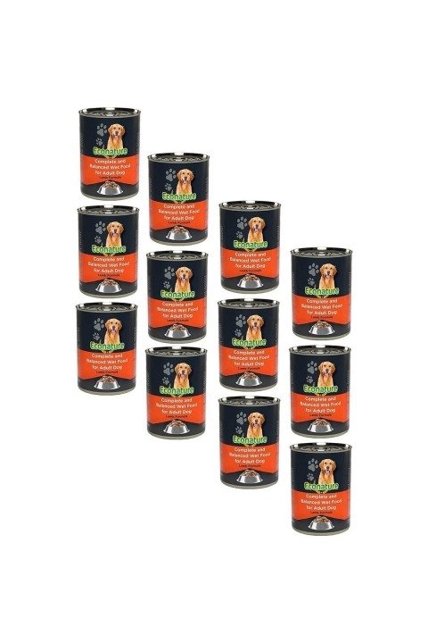 Kuzu Etli Köpek Konservesi 400 gr x 12 Adet