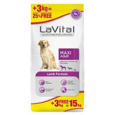LAVİTAL KUZU ETLİ ORTA-BÜYÜK IRK YETİŞKİN KÖPEK MAMASI 15KG