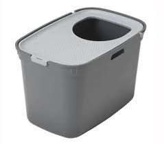 MODERNA TOP CAT KAPALI KEDİ TUVALETİ - GRİ / AÇIK GRİ 59 CM