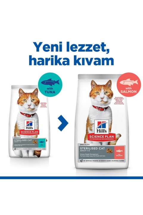 SCIENCE PLAN Kısırlaştırılmış Yetişkin Somonlu Kedi Maması 1,5 kg