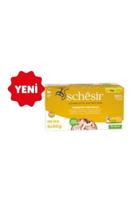 Tam ve Dengeli Ton Balığı ile Tavuklu Jöle İçinde Kedi Konservesi Multipack 6x50g