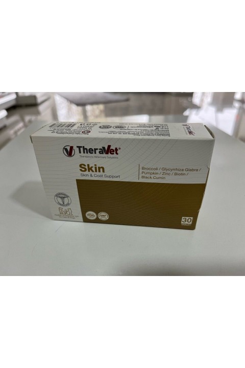 Theravet Skin Kedi Köpek Deri Ve Tüy Destekleyici Yenilebilir Tablet 30'lu