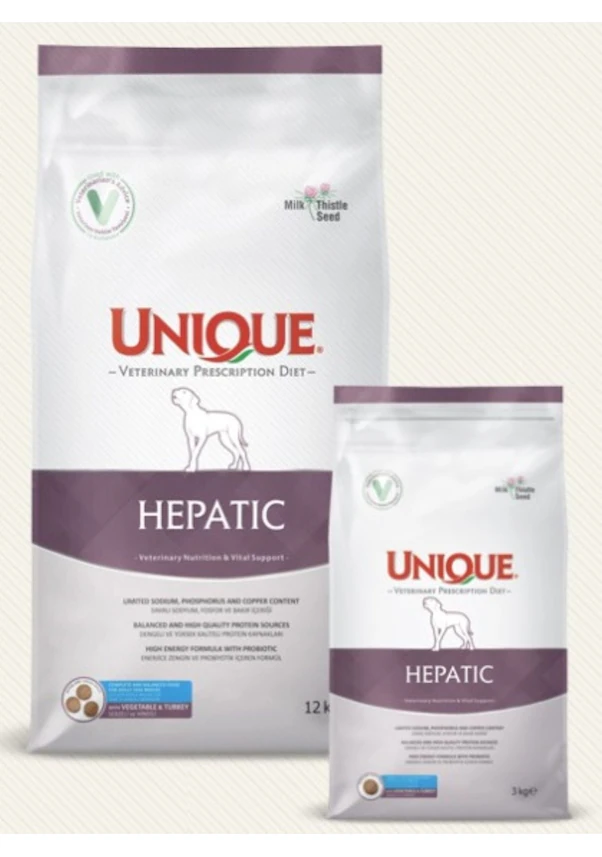 UNIQUE DOG VET DİET HEPATİC 3KG
