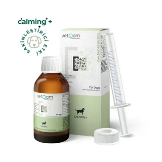 VETQOM CALMİNG KEDİ VE KÖPEKLERDE STRES YÖNETİMİ VE KAYGI KONTROLÜ DESTEĞİ 120ML