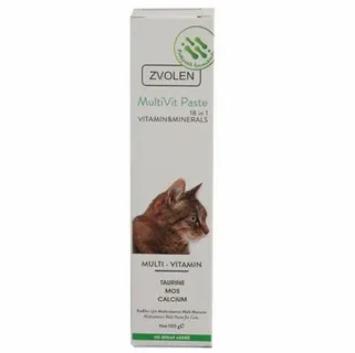 ZVOLEN MULTİVİT TAURİN VE KALSİYUM MULTİVİTAMİN KEDİ MACUNU 100 ML