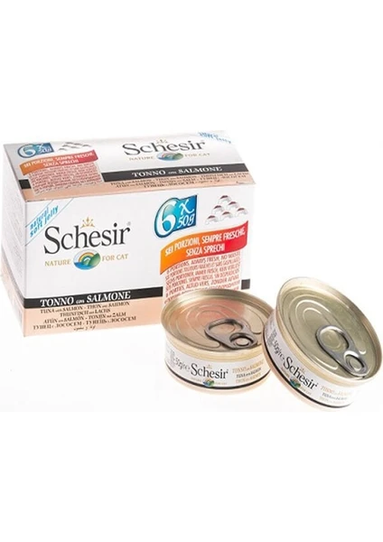 Schesir C125 Multipack Somonlu Kedi Konservesi 6x50 Gr Schesir C125 Multipack Somonlu Kedi Konservesi 6x50 Gr