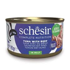 SCHESİR JELLY TON BALIĞI VE SIĞIR ETİ JÖLE İÇİNDE YETİŞKİN KEDİ KONSERVESİ 85G SCHESİR JELLY TON BALIĞI VE SIĞIR ETİ JÖLE İÇİNDE YETİŞKİN KEDİ KONSERVESİ 85G
