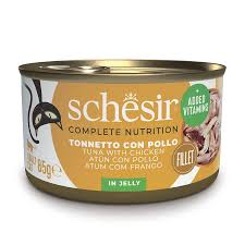 SCHESİR JELLY TON BALIĞI VE TAVUK JÖLE İÇİNDE YETİŞKİN KEDİ KONSERVESİ 85G