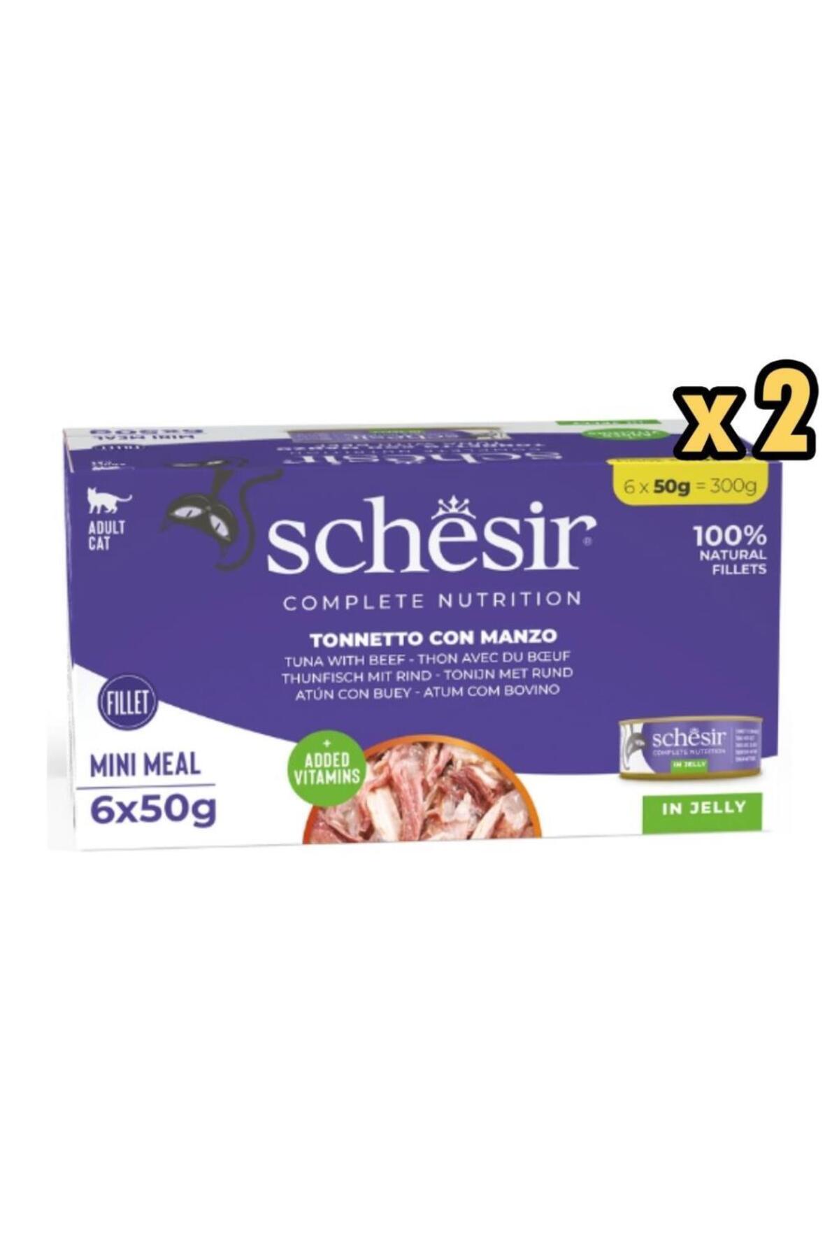 Ton Balığı ve Sığır Eti Yetişkin Kedi Konservesi Multipack 6x50 gr x 2 Adet