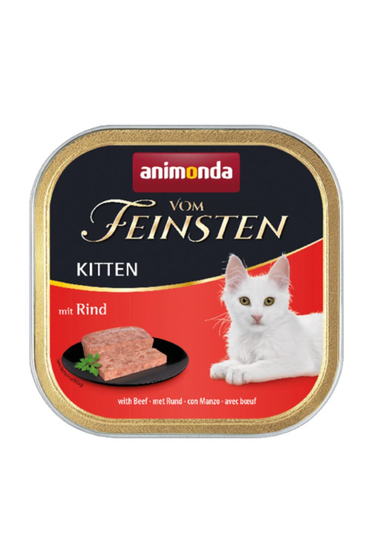 Vom Feinsten Kitten Yavru Kedi Sığır Etli Kedi Konserve Yaş Mama 6 Adet 100gr