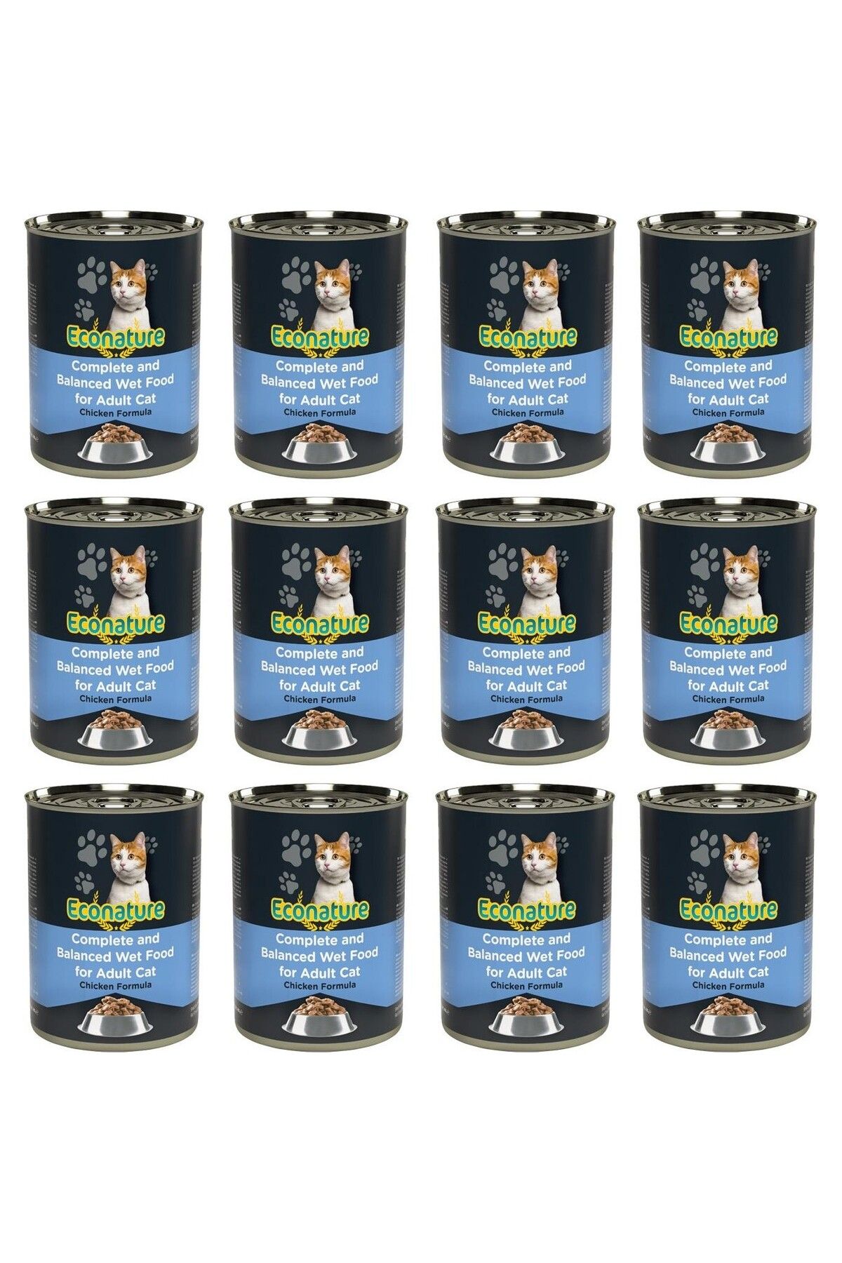 Yetişkin Tavuk Etli Kedi Konserve Maması 400 gram X 12'li